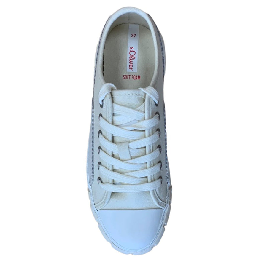 S. Oliver Womens Fashion Trainer - Beige