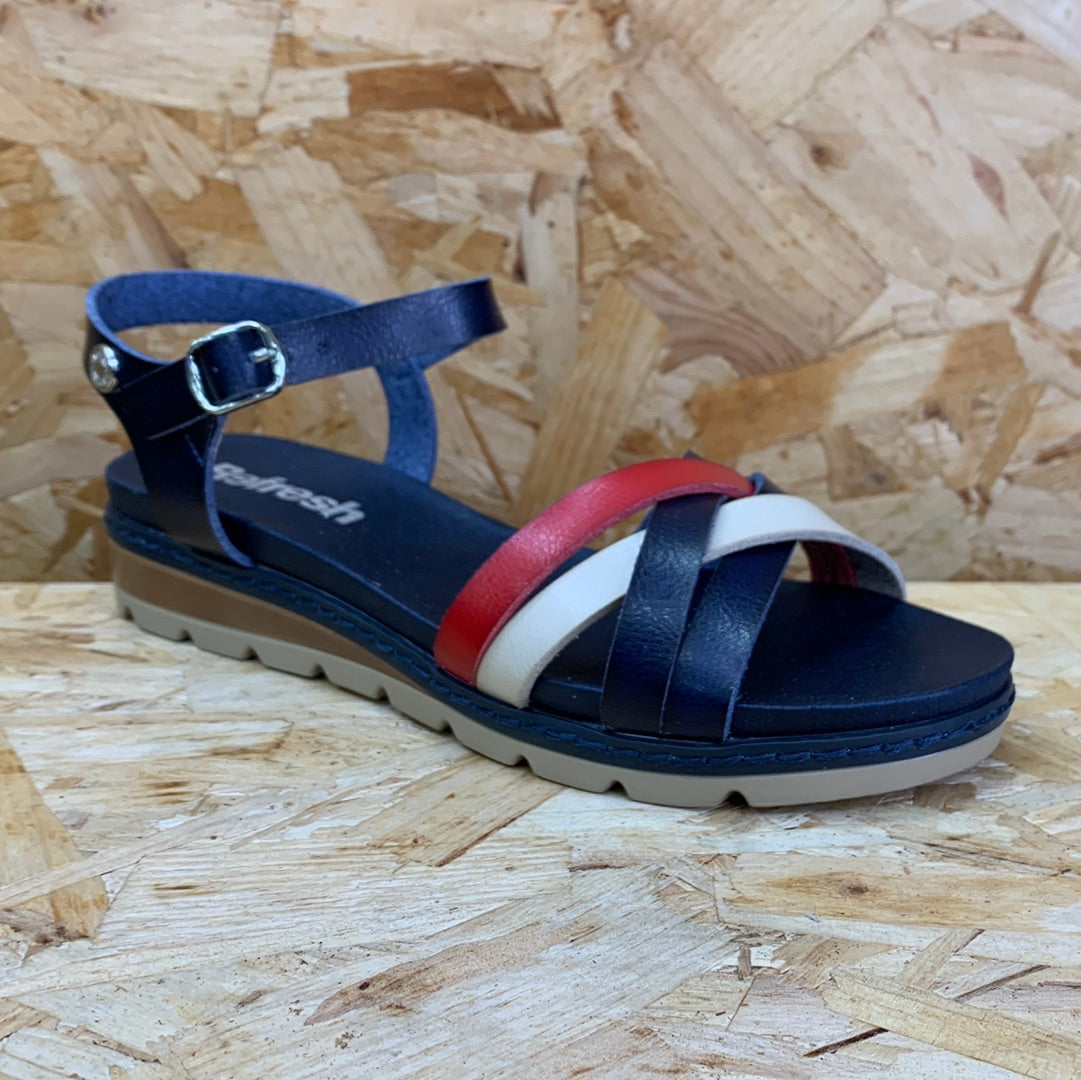 Refresh Womens Fashion Sandals - Navy - The Foot Factory