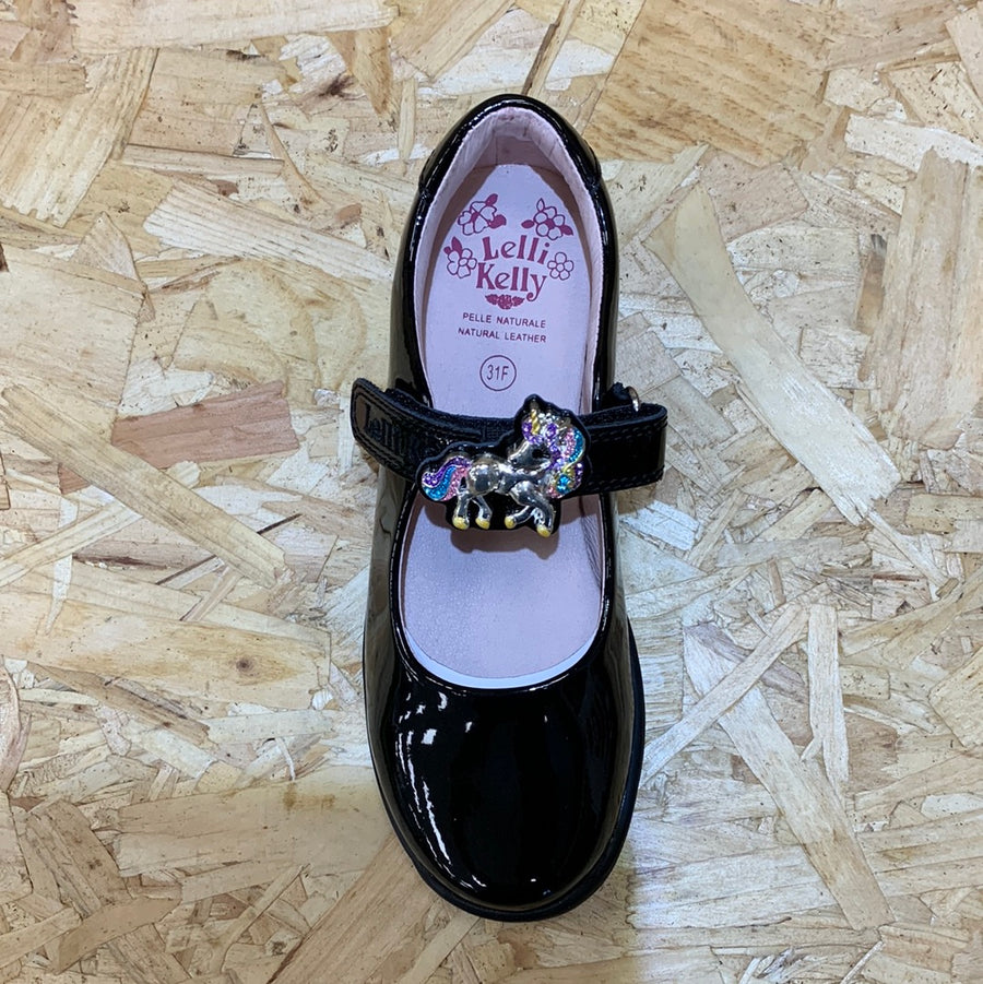 Lelli Kelly Kids Bella II Patent Shoe - Black - The Foot Factory
