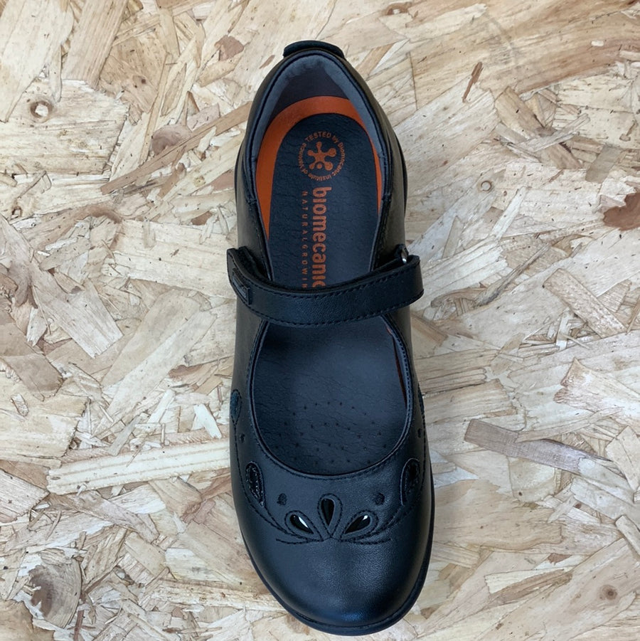 Biomecanics Kids Dolly Leather School Shoe - Black