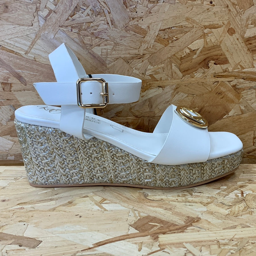 Kate Appleby Womens Lampeter Platform Sandal - White