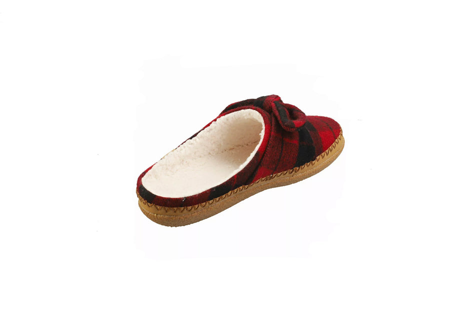 Toms-Ivy-Red-Plaid-bow-Slippers