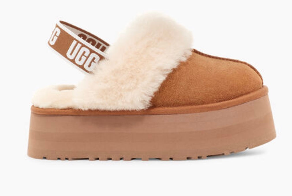 UGG Womens Funkette Slippers - Chestnut - The Foot Factory