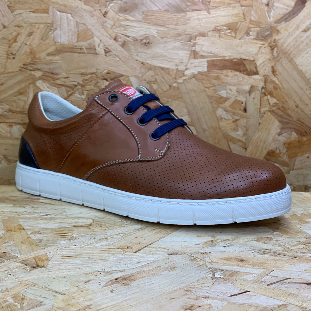 On Foot Mens Leather Shoes - Brown