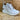 Carmela Damskie skórzane buty na koturnie – białe – The Foot Factory