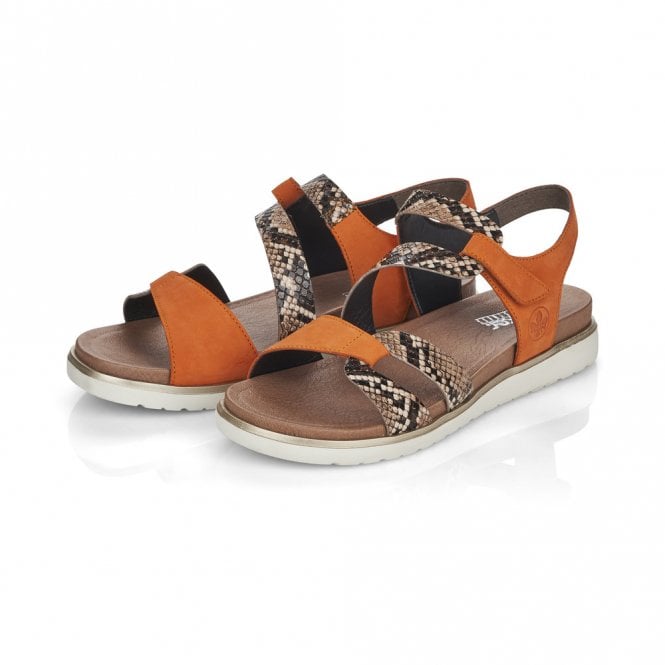 Rieker Womens Fashion Sandals - Orange