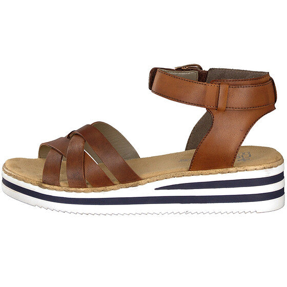 Rieker Womens Fashion Sandal - Brown