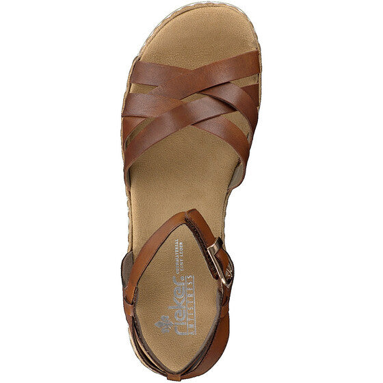 Rieker Womens Fashion Sandal - Brown