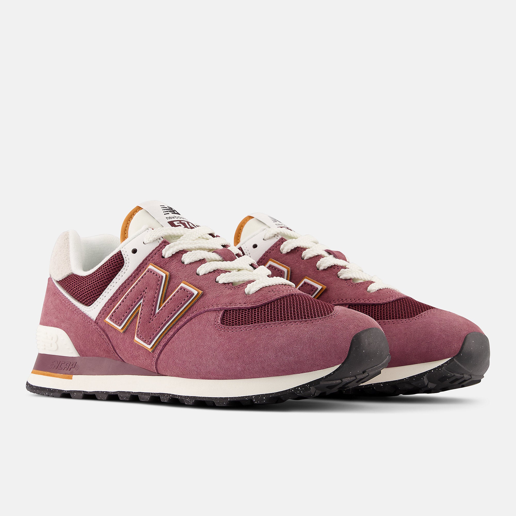 New Balance Mens 574 Fashion Trainers - Burgundy - The Foot Factory
